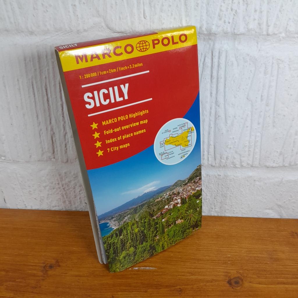 Marco Polo Sicily Road Map with City Maps